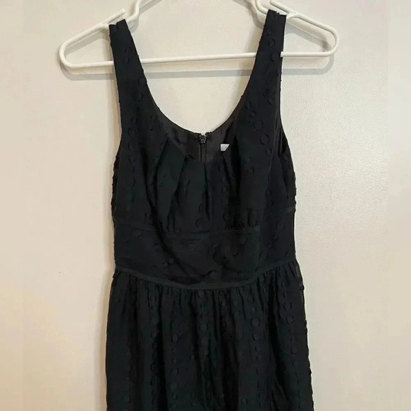 Vince black Burnout Spot Polka Dot Embossed Sleeveless Silk Dress NEW - Picture 3 of 6